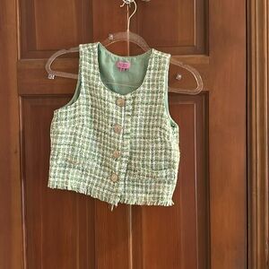 Tweed skirt and vest